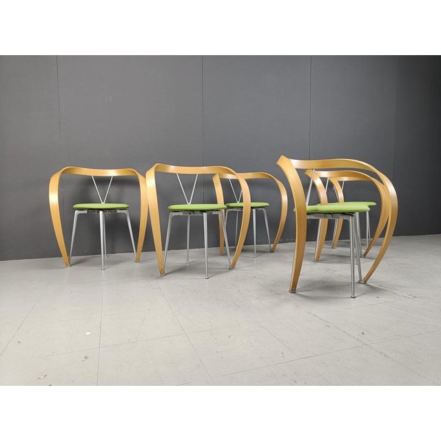 Revers Dining Chairs attributed to Andrea Branzi for Cassina, 1993, Set of 6 For Sale - Image 9 of 15
