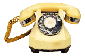 1930s Catalin Mono-Phone Telephone With Chrome Accents