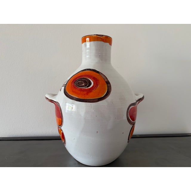 Vintage Hand-Painted Studio Ceramic Vase by Giovanni De Simone, 1965 For Sale - Image 15 of 18