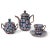 Beautiful antique Murano hand blown millefiori flower mosaic Italian art glass teapot, sugar bowl, with teacup and saucer...