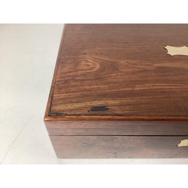 Brown Antique 19th C Georgian Mahogany Writing Box on Stand For Sale - Image 8 of 13
