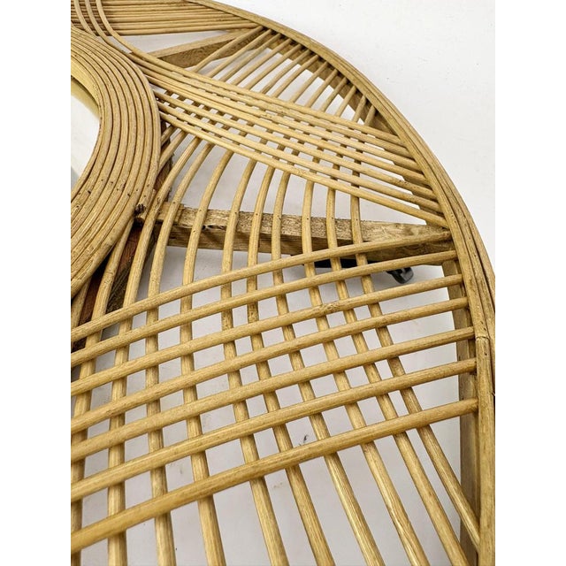 Large Mirror Made of Wood and Rush, France, 1980 For Sale - Image 6 of 10