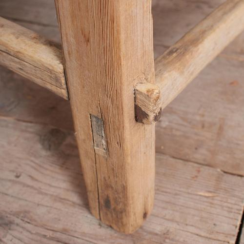 Wood Vintage Rustic Elm Coffee Table, 1920s For Sale - Image 7 of 8
