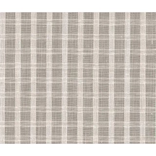 Schumacher Borealis Check Fabric in Champagne For Sale