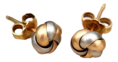 Earrings in 19.2k Two-Tone Gold, Set of 2