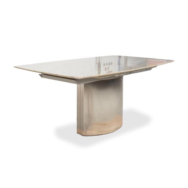 Modern 1226 Granite Dining Table in Stainless Steel from Draenert For Sale - Image 3 of 12