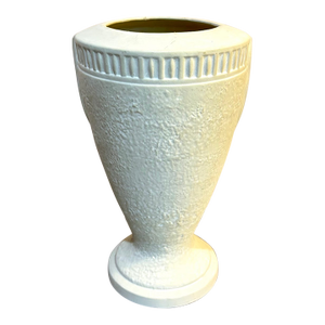 Cream Plaster Greek Key Vase