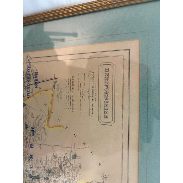 Wood Antique Map of Hertfordshire From Hobson’s Fox-Hunting Atlas For Sale - Image 7 of 9
