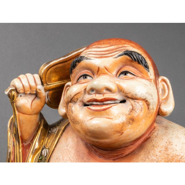 Japanese Japanese Satsuma Porcelain Buddha Sculpture For Sale - Image 3 of 11