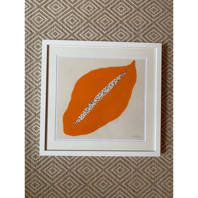 2020s "Papaya" Susan Hable Still Life Print, Framed For Sale - Image 5 of 5