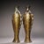 Pair of Vintage Bronze Fish Vases With Gold Inlay - 3.3 LBS Each For Sale - Image 4 of 9