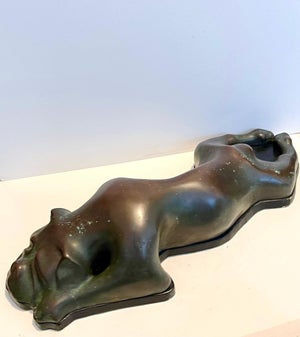 Colin Webster Watson, Large Bronze Modernist Biomorphic Sculpture Sleeping Dog Colin Webster Watson, 1973