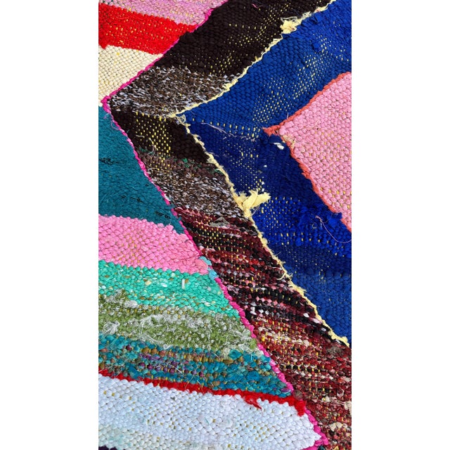 Abstract 1980s Moroccan Colorful Vintage Kilim Rug - 4'5" X 7'10" Ft For Sale - Image 3 of 8