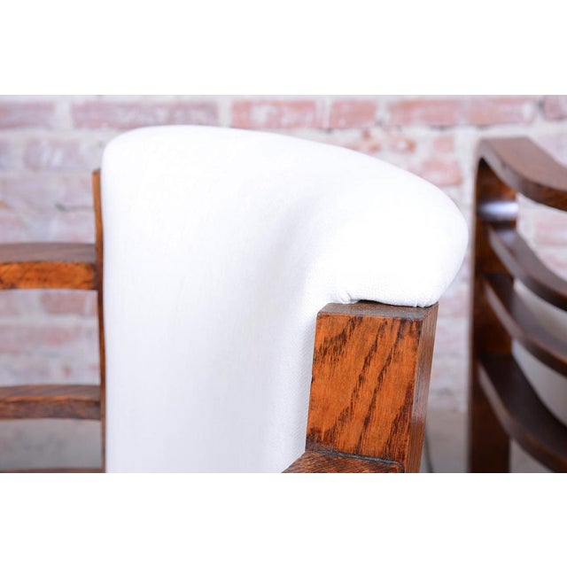 Vintage Art Deco Armchairs in Oak by O. Wagner, 1890s, Set of 4 For Sale - Image 10 of 18