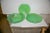 Contemporary Artisan Green Glass Dinnerware Signe - Set of 3 For Sale - Image 3 of 10