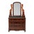 First Empire Classical Flame Mahogany 3-Drawer Black Marble Top Dresser C1840 For Sale