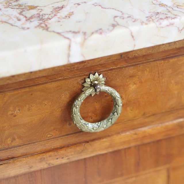 Antique Louis XVI Buffet with Marble and Mirror, 1890s For Sale - Image 5 of 18