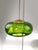 Mid-Century Modern Italian Green Glass and Brass Pendant Lamp, 1960s For Sale - Image 6 of 18