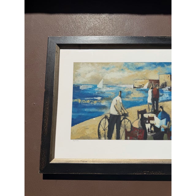 Didier Lourenco LTD Bar Y Velas Print 36/275 43" X 22" Framed Condition is excellent the frame has a stressed look by design.