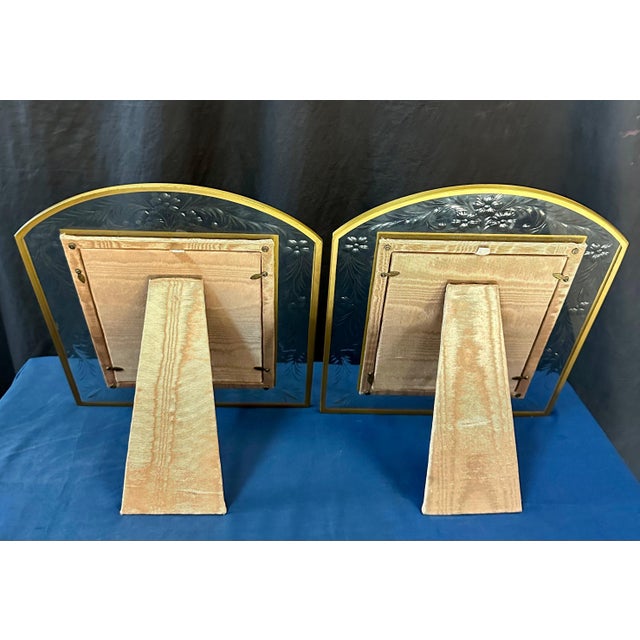 French Early 20th Century Outstanding Pair of French Crystal Photo Frames - A Pair For Sale - Image 3 of 11