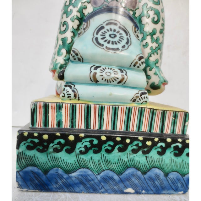 Antique Japanese Kutani Ceramic Figure For Sale - Image 9 of 11
