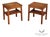 Stickley Mission Collection Pair Of Oak Tile Top End Tables For Sale