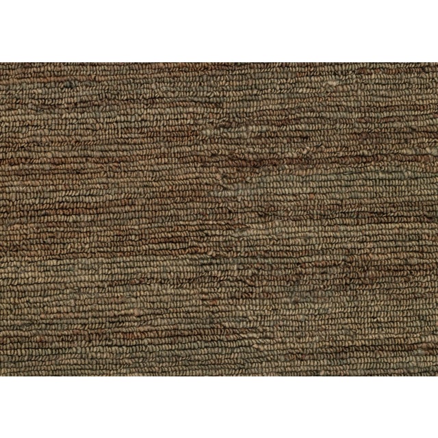 Not Yet Made - Made To Order High Quality Hand Knotted Dark Green Jute Loop Pattern Solid Rug 6x9Ft. For Sale - Image 5 of 12