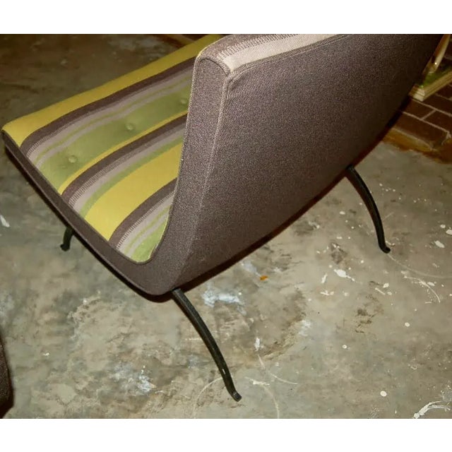 1950s Pair of Milo Baughman Scoop Chairs With Label Mid Century Modern For Sale - Image 5 of 12