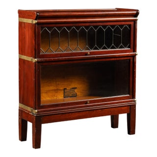 Early 20th Century Imitation Mahogany Two-Section Barrister Case by Globe-Wernicke For Sale