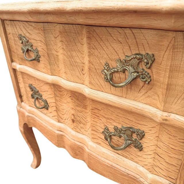 Vintage mid-century Danish brutalist carved and turned quarter-sawn white oak chest attributed to Henning Kjærnulf,...