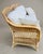 Vintage Henry Link Wicker Rattan Sofa – Scalloped Braided 3-Seater Couch White Item Specifics Brand: Henry Link (Division...