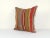 Mid-Century Modern Striped Turkish Organic Wool Kilim Rug Pillow Cover For Sale - Image 3 of 5