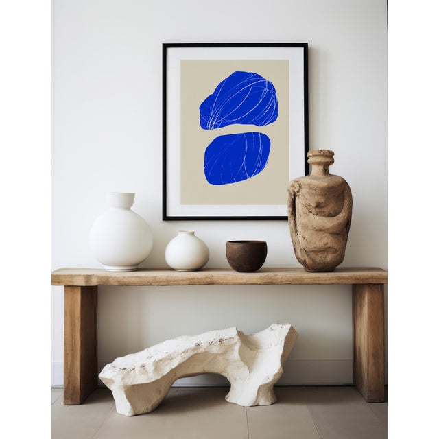 Contemporary Contemporary Blue Abstract Giclee Print For Sale - Image 3 of 4