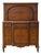 1930s Berkey and Gay Style Art Deco Mahogany Burlwood Highboy Dresser For Sale