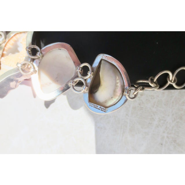 2000 - 2009 Shell and Fine Silver Bracelet by Charles Albert For Sale - Image 5 of 6