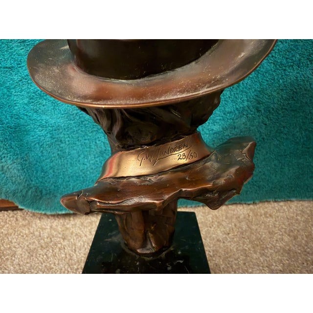 "Perch" George Lundeen Bronze Bust For Sale In Denver - Image 6 of 8