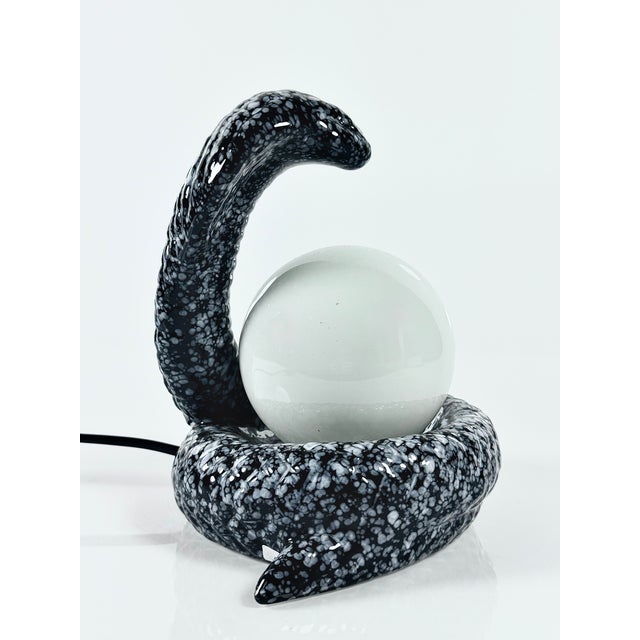 Ceramic Serpent Table Lamp by Jensen Delmenhorst, 1980s For Sale - Image 6 of 10