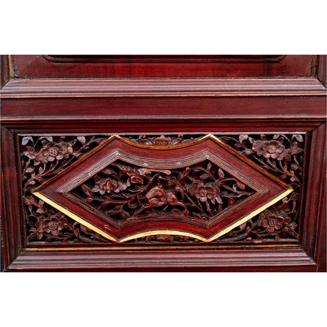 19th Century Carved Chinese Wedding Cabinet For Sale - Image 15 of 18