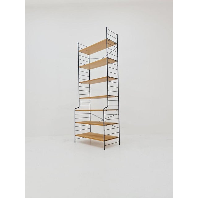 Vintage Freestanding String Bookshelf in Ash from WHB Germany, 1950s For Sale - Image 11 of 11