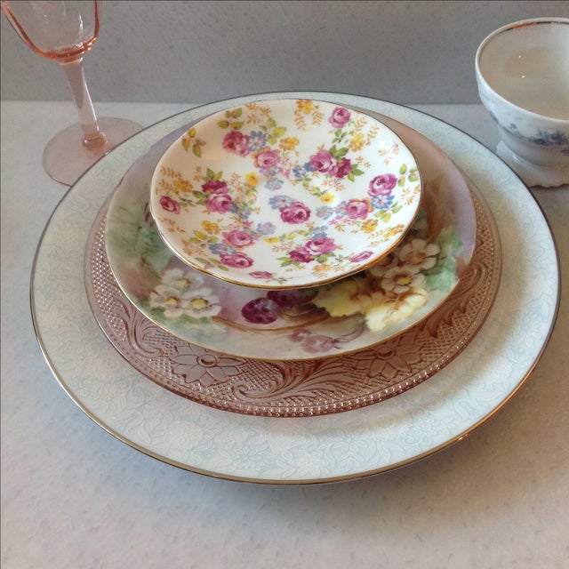 Vintage Mismatched Table Setting - 6 Pieces For Sale - Image 5 of 11