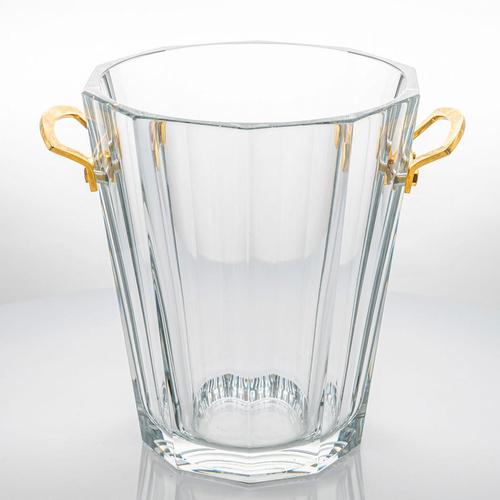 1990s Crystal Glasses and Wine Cooler from Baccarat, France, 1990s, Set of 3 For Sale - Image 5 of 11