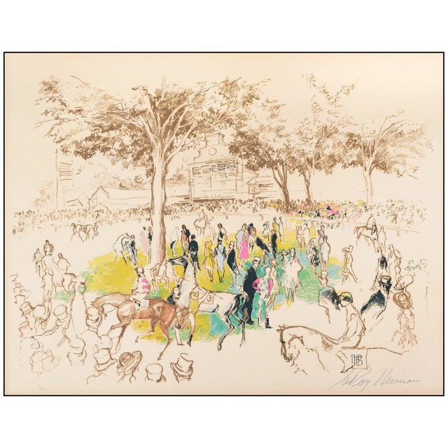 Modern Late 20th Century Modern Yellow Serigraph LeRoy Neiman For Sale - Image 3 of 7