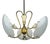 Antique Brass and Glass Chandelier in the style of Pietro Chiesa for Fontana Arte, Italy, 1930s For Sale