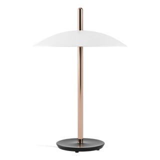 Signal Table Lamp / Desk Light, White & Copper, by Souda, Modern, Minimal, Desk Light For Sale