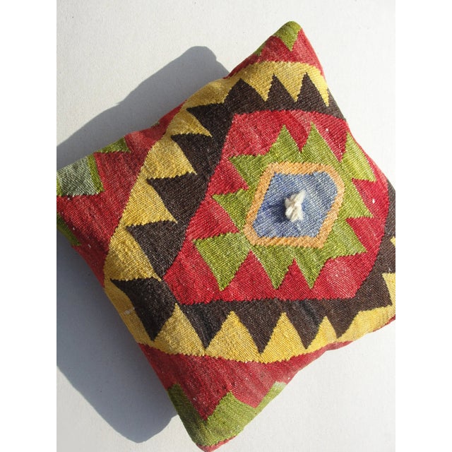 Textile Kilim Rug Pillow For Sale - Image 7 of 11