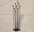Brutalist Metal 42" Floor Candelabra, Manner of Harry Bertoia For Sale - Image 6 of 16