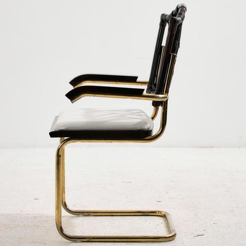 Metal and Bamboo Chairs, 1970s, Set of 6 For Sale - Image 16 of 18