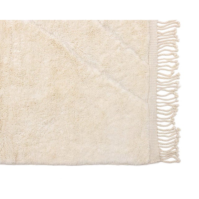 Minimalist Diagonal Line Hand-Knotted Wool Rug | 13'5" X 9'6" | One of a Kind For Sale - Image 6 of 8