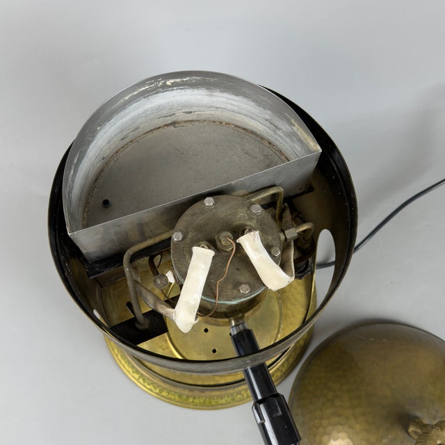 Metal Vintage Espresso Coffee Machine in Hammered Brass by Victoria Arduino, 1950 For Sale - Image 7 of 14