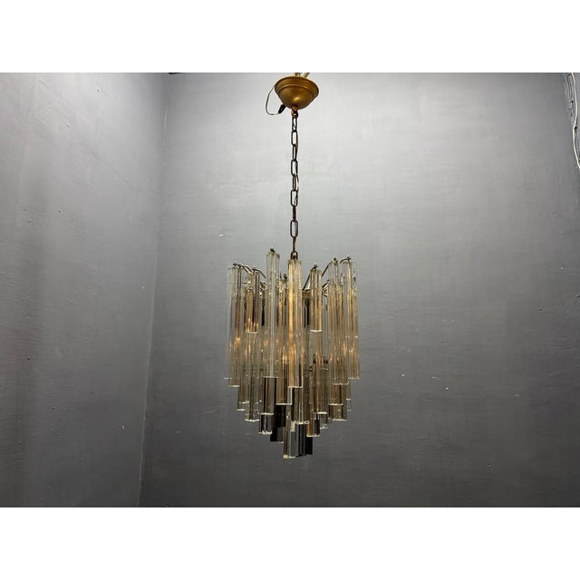 Paolo Venini Murano Glass Trilobi Chandelier by Paolo Venini, 1970s For Sale - Image 4 of 15